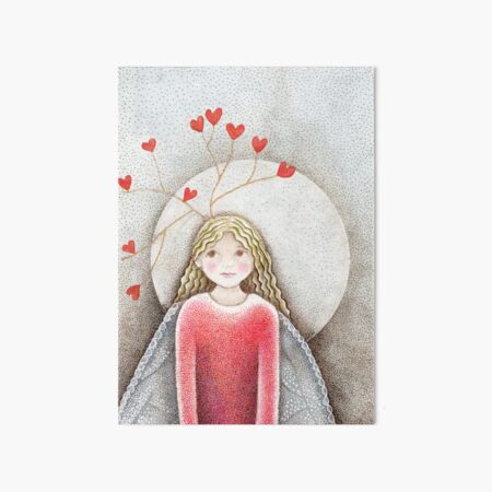 Valentina the Valentine angel Art Board Print