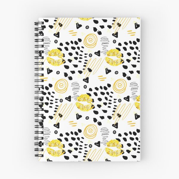 Item preview, 4 abstract seamless pattern. Seamless pattern with lips ,flowers , hearts,handprints.  Gold, gray,black and white colors. designed and sold by Dovina.