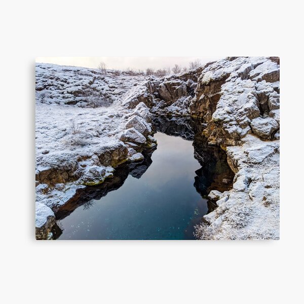 Frozen Creek In Iceland Canvas Print