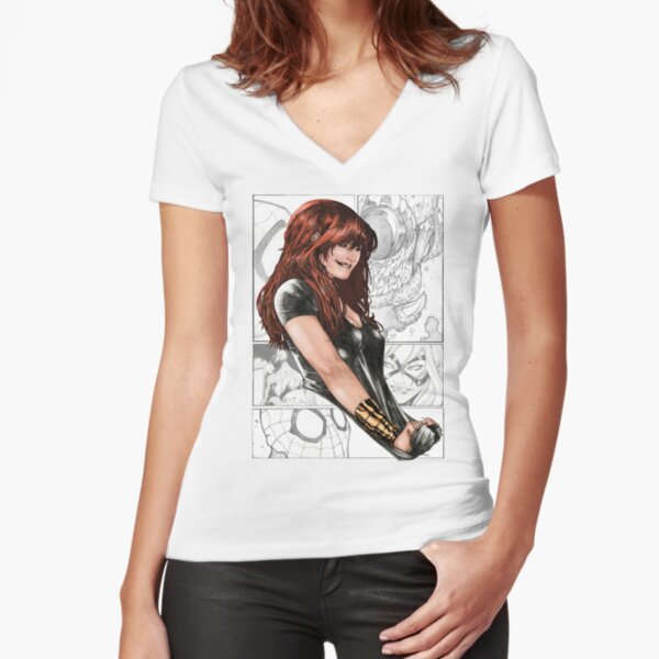 Mary Jane Watson Fitted V-Neck T-Shirt