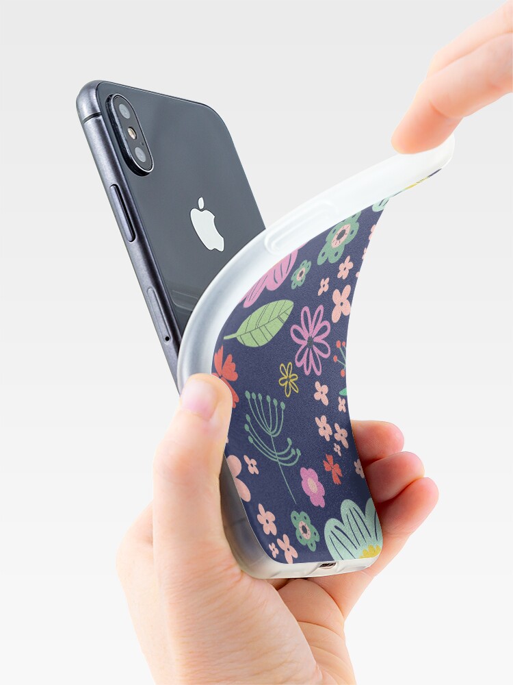 Alternate view of flower pattern iPhone Case