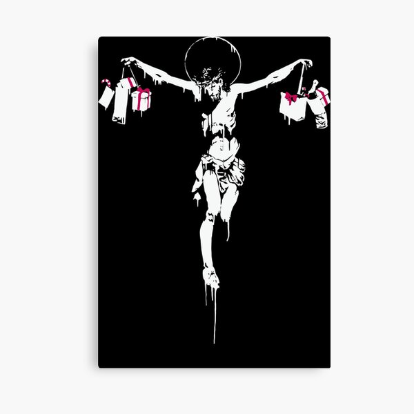 Banksy Jésus Christ crucifié Impression sur toile