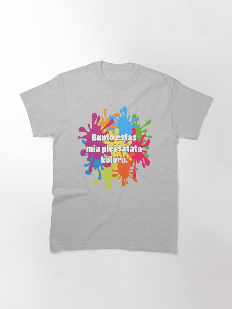 Alternate view of Bunto estas mia plej ŝatata koloro (longa versio) Classic T-Shirt