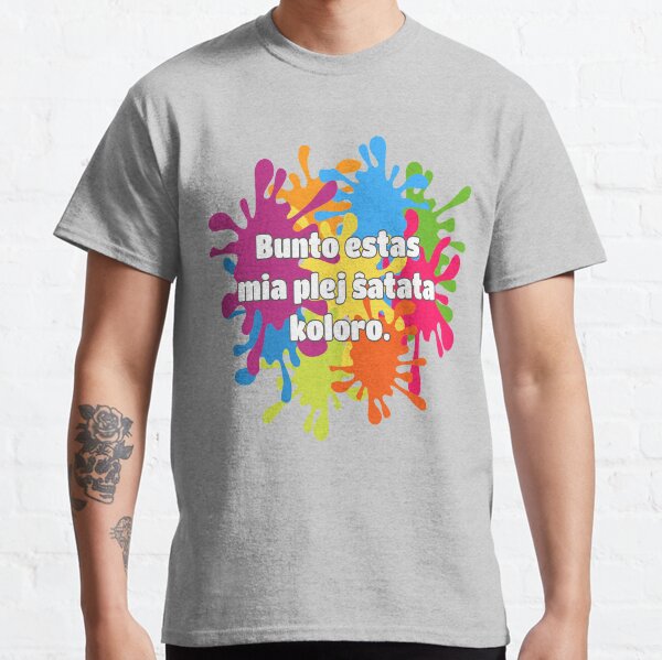Bunto estas mia plej ŝatata koloro (longa versio) Classic T-Shirt