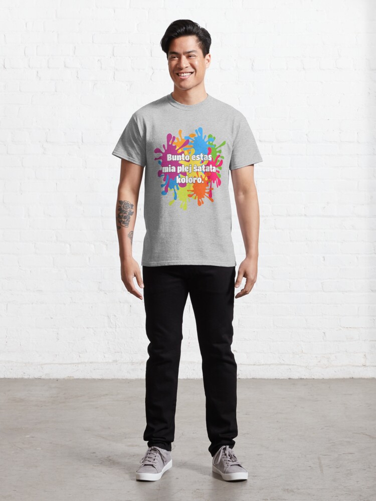 Alternate view of Bunto estas mia plej ŝatata koloro (longa versio) Classic T-Shirt