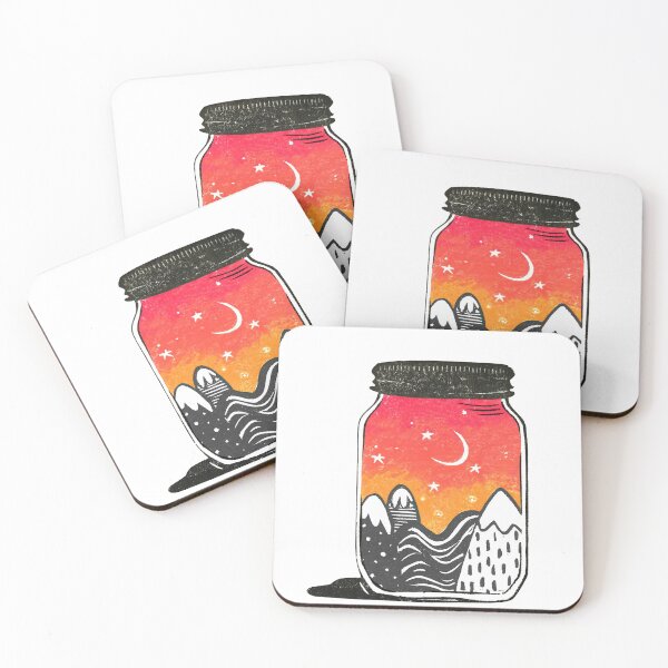 Item preview, Mountains Moon and Stars Scenery in a Jar designed and sold by 6AMinWonderland.