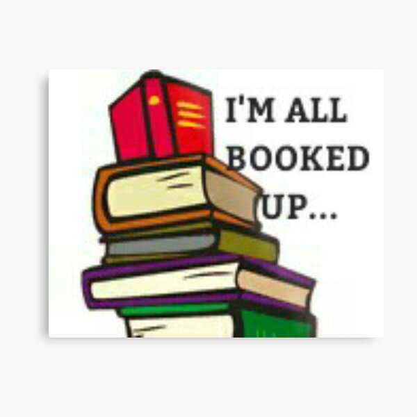 BOOKED style fashion reading design Metal Print
