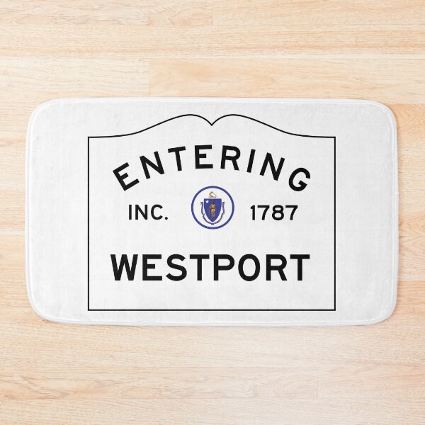 Item preview, Entering Westport Massachusetts - Commonwealth of Massachusetts Road Sign  designed and sold by NewNomads.