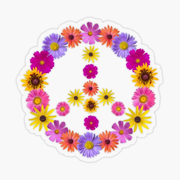 Item preview, Flower Peace Sign designed and sold by shotsfromthehip.
