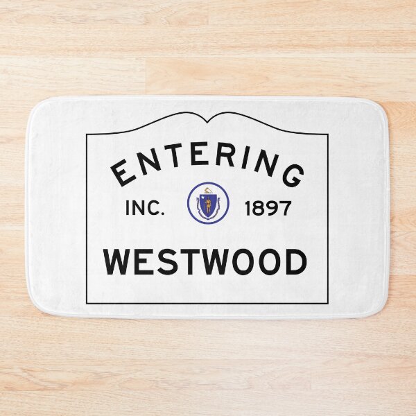 Item preview, Entering Westwood Massachusetts - Commonwealth of Massachusetts Road Sign  designed and sold by NewNomads.