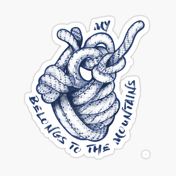 My Heart Belongs To The Mountains - #2 Blue Sticker
