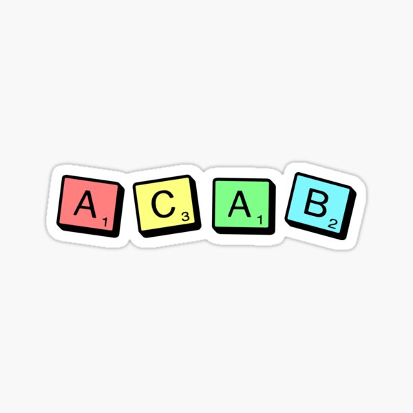 Item preview, ACAB Scrabble designed and sold by RadicalPrintsByCas.
