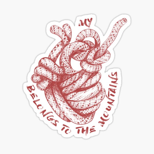Copy of My Heart Belongs To The Mountains - #4 Red Sticker