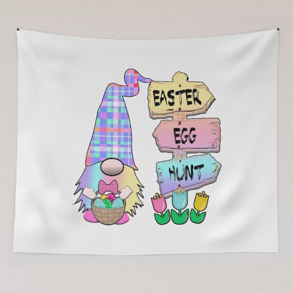 Item preview, Easter Egg Hunt Gnome Pastel plaid hat Spring Bunny Ears Rabbit Cute designed and sold by funnytshirtemp.