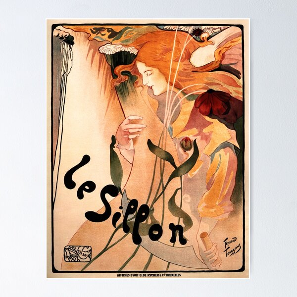Aperçu de l'œuvre Art Nouveau LE SILLON Le Sillon 1895 de l'artiste belge Fernand Toussaint créée et vendue par retroposters.