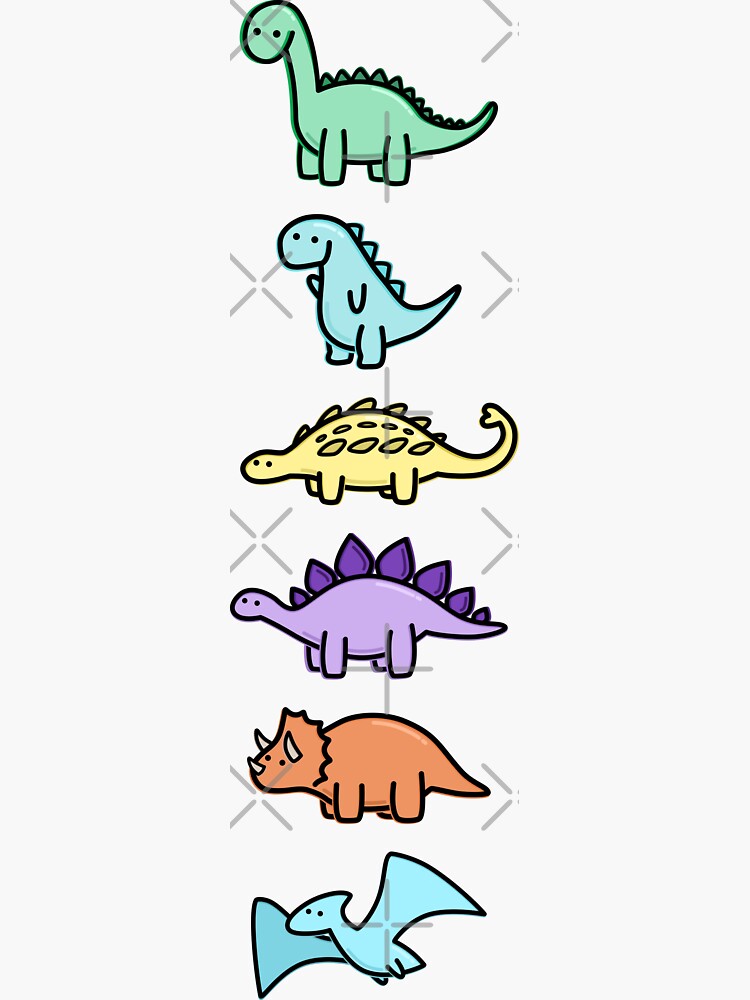 Discover Cute Dinos Sticker