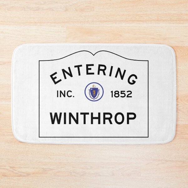Item preview, Entering Winthrop Massachusetts - Commonwealth of Massachusetts Road Sign  designed and sold by NewNomads.
