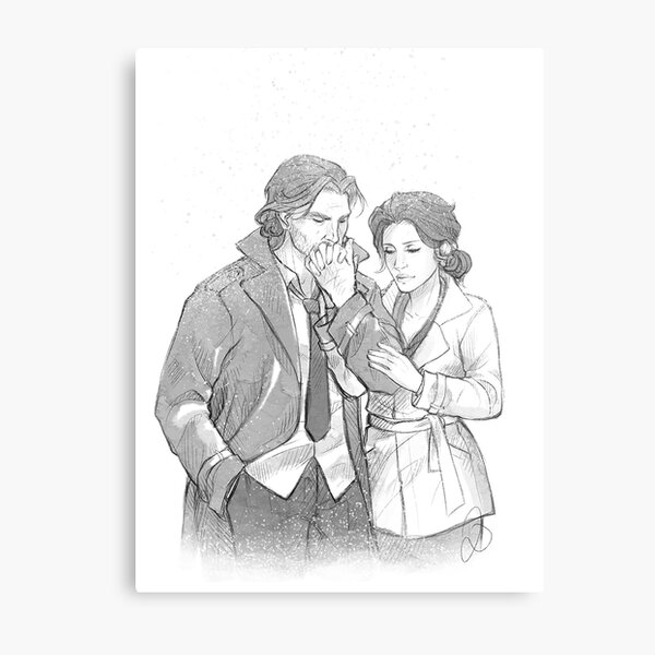 Bigby Wolf and Snow White Metal Print