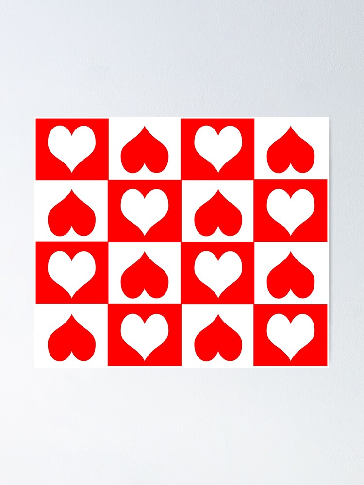 Thumbnail 1 of 3, Poster, Hearts | Playing Cards | Patterns designed and sold by rsty11.