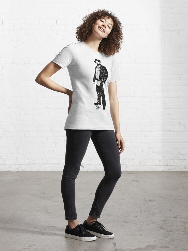 Alternate view of Cowboy - black lines Essential T-Shirt