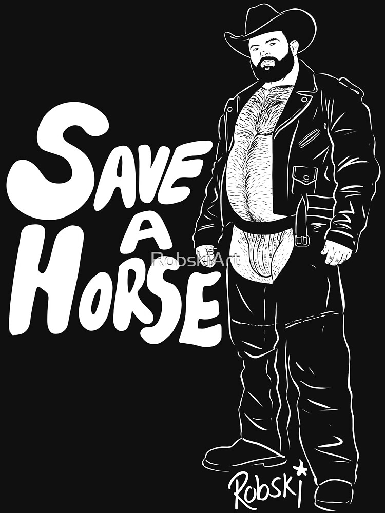 Save a Horse - White lines by RobskiArt