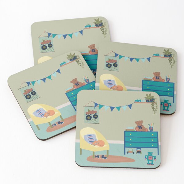 Item preview, Boys bedroom toys. Hand drawn illustration. designed and sold by Zoe Jane Designs.