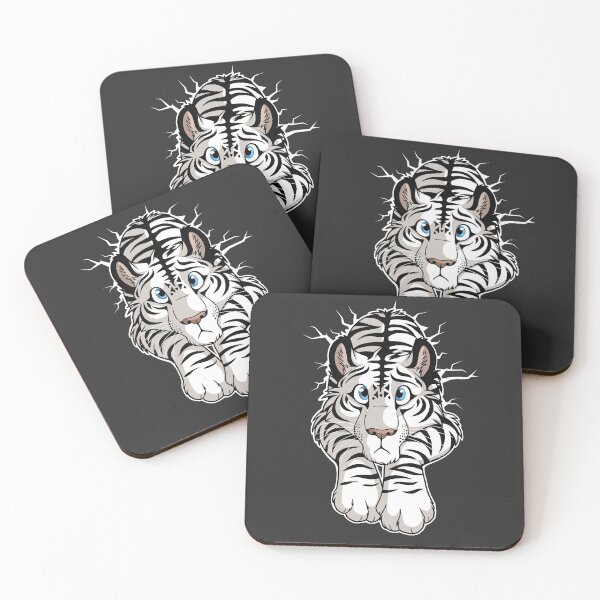 Item preview, STUCK White Tiger (white cracks) designed and sold by The Art of TaniDaReal.