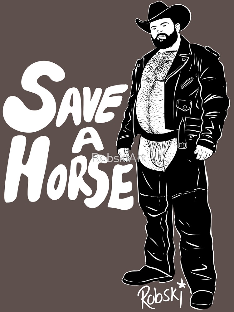 Save a Horse - Black lines by RobskiArt