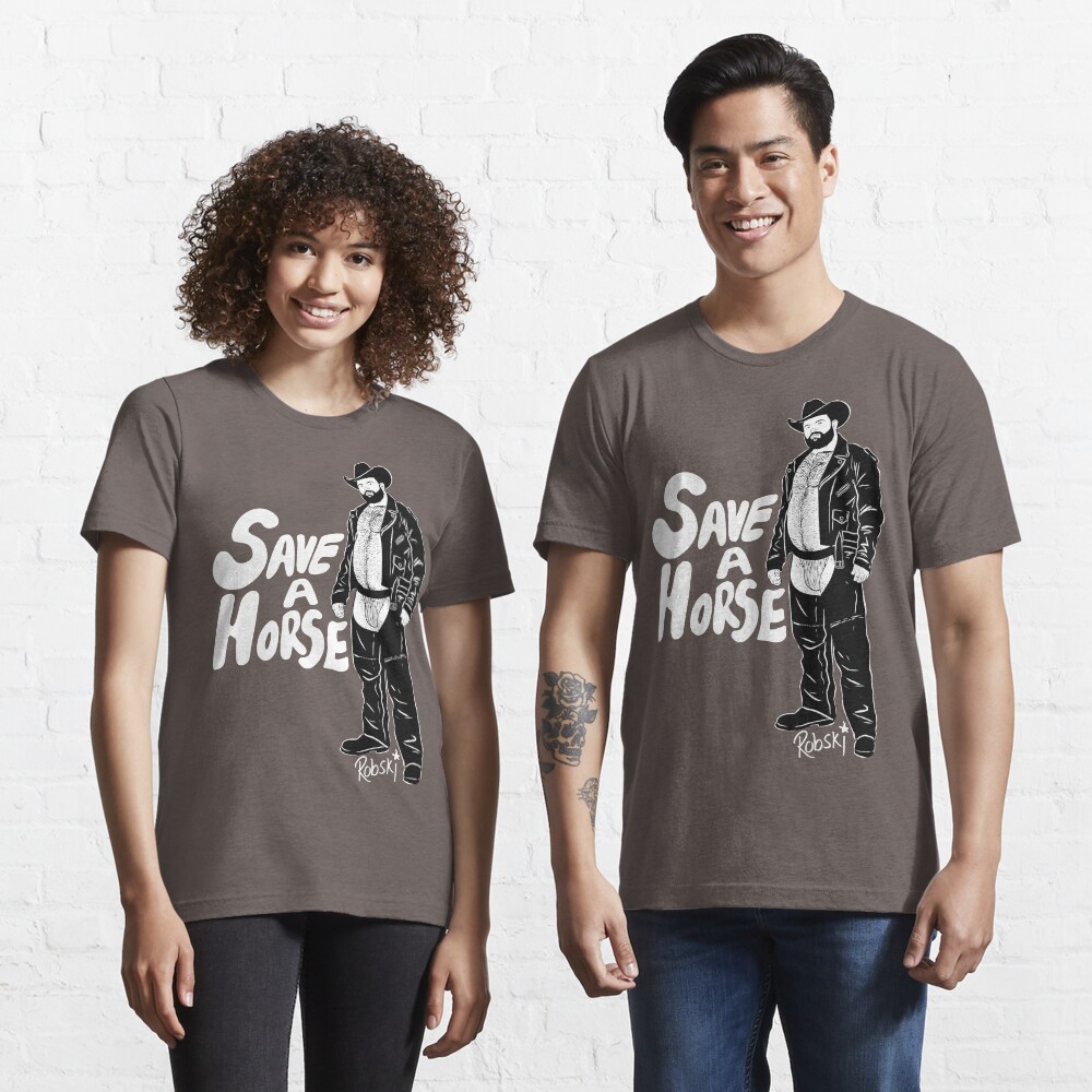 Save a Horse - Black lines Essential T-Shirt