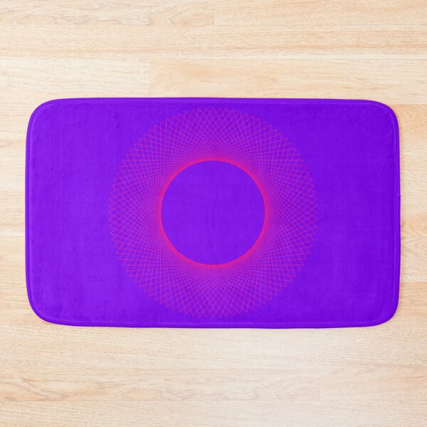Item preview, Curve Stitching in a circle, hot pink on purple designed and sold by Raymond Gilford.