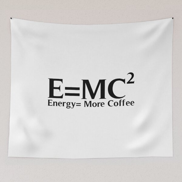 Item preview, Energy Equals More Coffee - Black designed and sold by saechla.