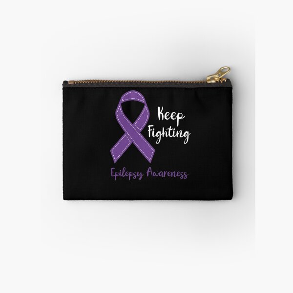 Item preview, Epilepsy Awareness Month Support Design Keep Fighting Purple Ribbon  designed and sold by FunnySunny T-Shirts.