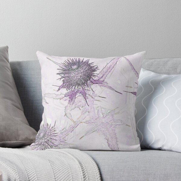 Item preview, Purple thistle ink and watercolour style pop art designed and sold by Latch Farm  Studios.