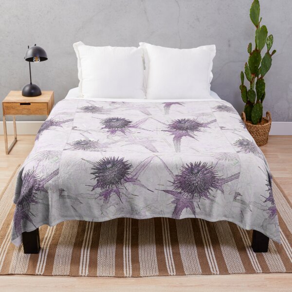 Item preview, Purple thistle ink and watercolour style pop art designed and sold by Latch Farm  Studios.
