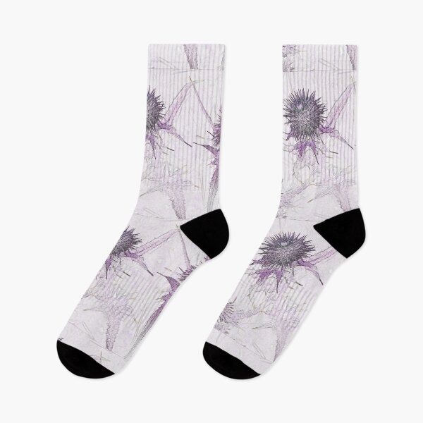 Item preview, Purple thistle ink and watercolour style pop art designed and sold by Latch Farm  Studios.