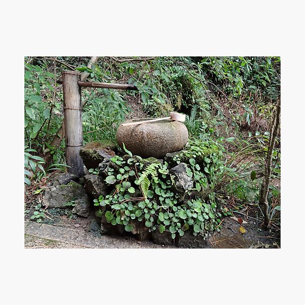 Item preview, Rustic Waterspout in Rural Japan designed and sold by cuisinecat2.