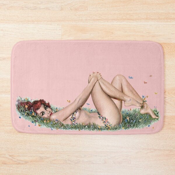Item preview, Al Moore Vintage Pin-up Girl in the Grass designed and sold by vintagerepros.