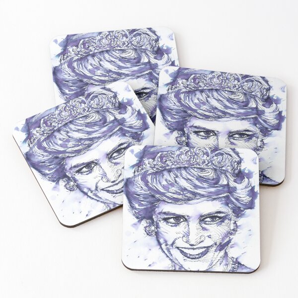 Item preview, DIANA  - PRINCESS OF WALES - ink and watercolor portrait designed and sold by lautir.