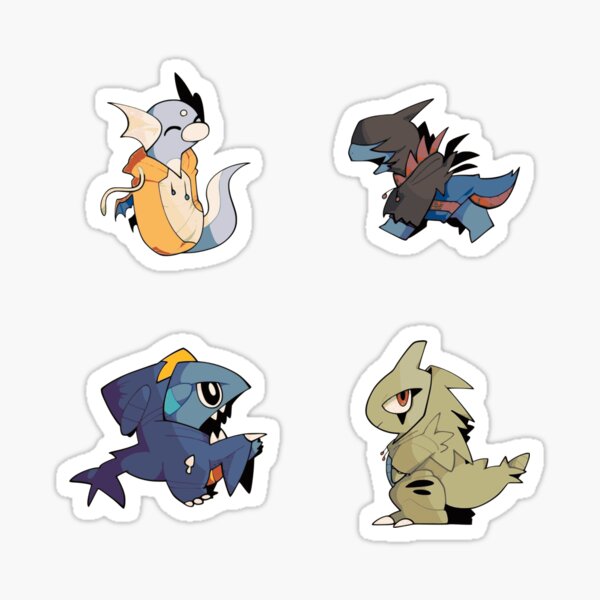 Dream Big! - Dratini, Deino, Gible and Larvitar Sticker