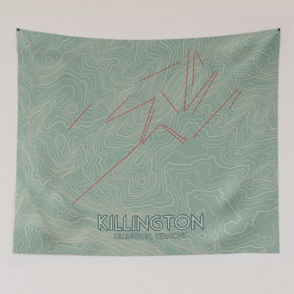 Item preview, Killington Contour Topography Map designed and sold by ChasingGnarnia.
