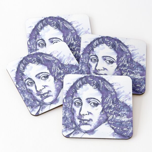 Item preview, BARUCH SPINOZA watercolor and ink portrait designed and sold by lautir.