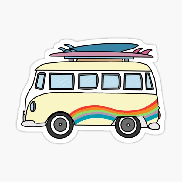 Hippy Van Stickers | Redbubble