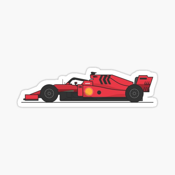 Scuderia Formula car Sticker fini brillant
