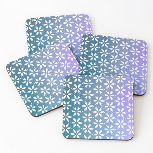 Item preview, Purple and Blue Gradient Flower Pattern designed and sold by ChangingLight.