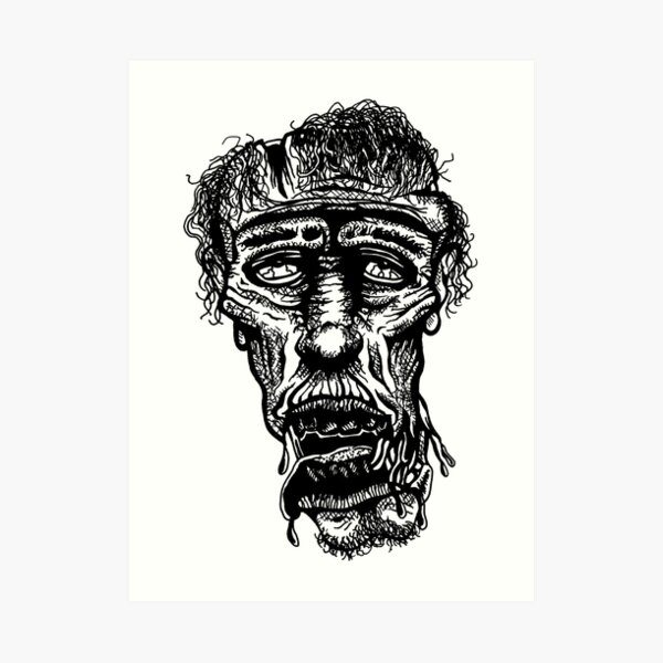 Slack-Jaw Zombie Art Print