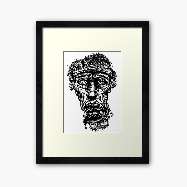 Slack-Jaw Zombie Framed Art Print
