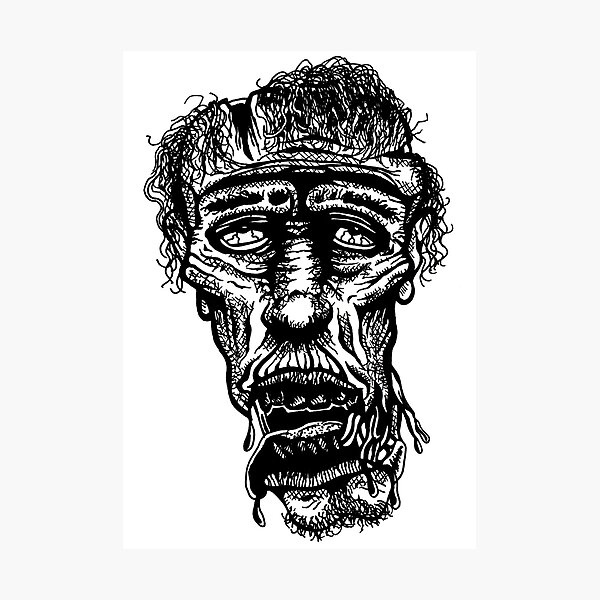 Slack-Jaw Zombie Photographic Print