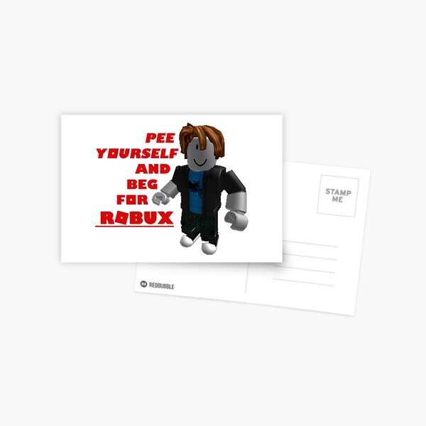 Robux Postcards Redbubble - nerd girl roblox using 50 or less robux free robux 2019 pc