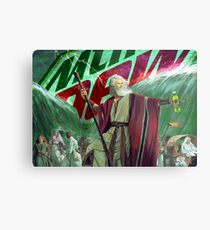 Moses Parting the Mountain Dew Metal Print