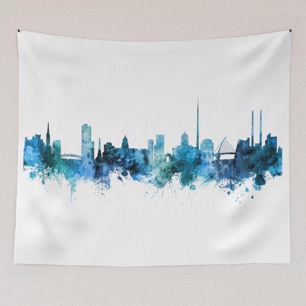 Aperçu de l'œuvre Dublin Ireland Skyline créée et vendue par ArtPrints.